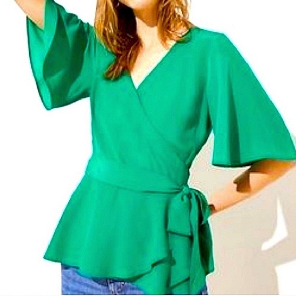 LOFT Tops - Ann Taylor LOFT Tied Waist Wrap Top